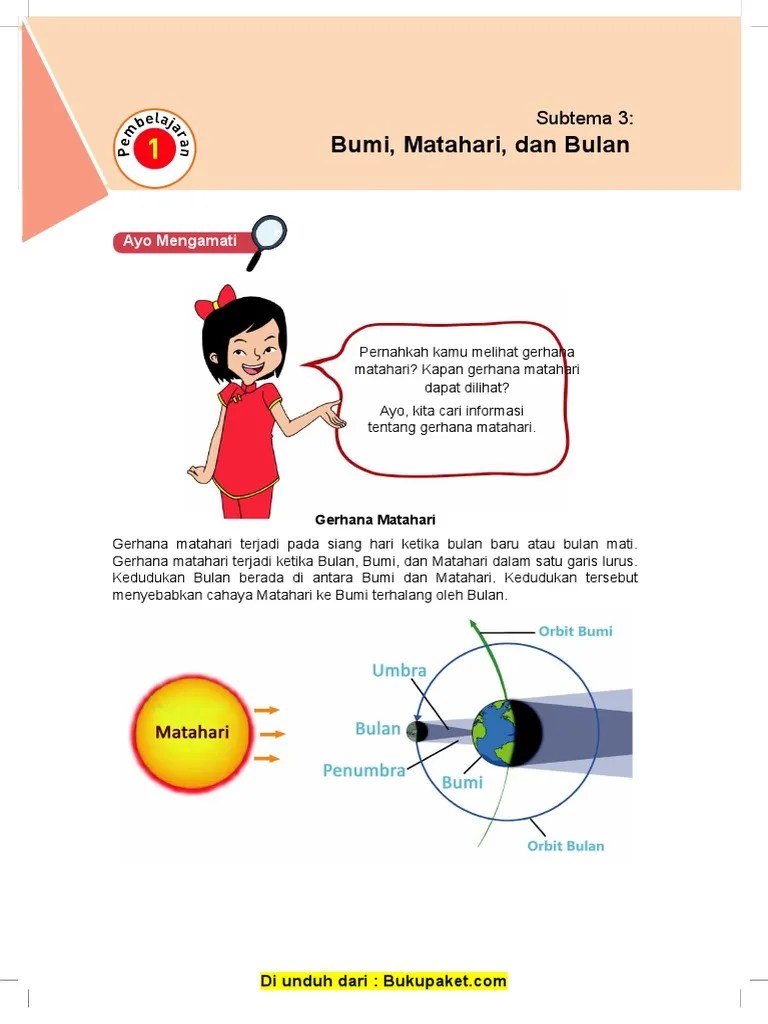 Subtema 3 Bumi, Matahari, Dan Bulan | PDF