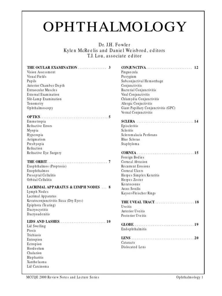 Ophthalmology Easy Guide Cornea Human Eye
