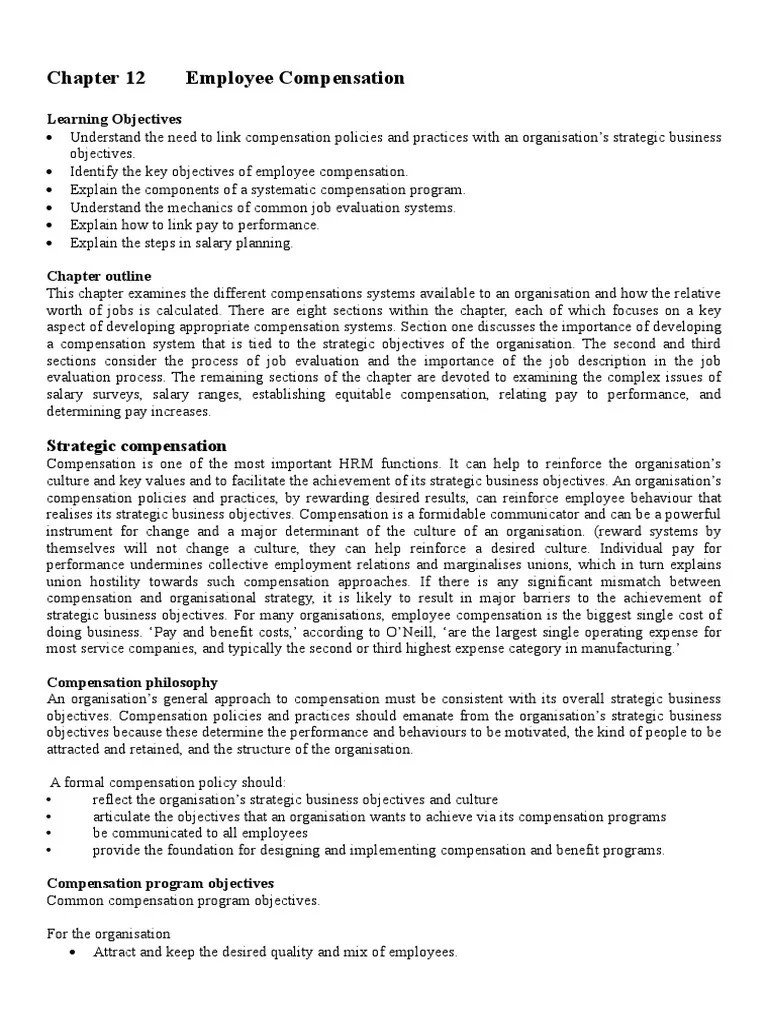 Salary Compensation And Benefits