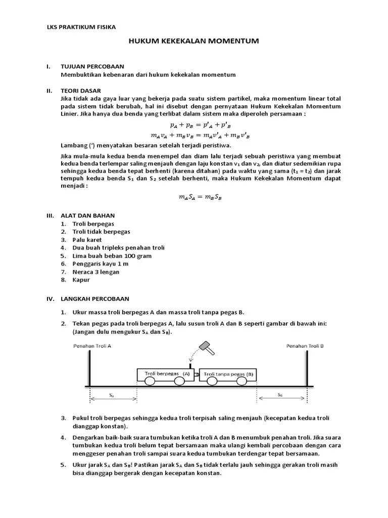 LKS Praktikum Momentum | PDF