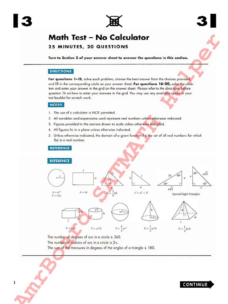 OCTOBER 2018 SAT EXAM Volume Margin Of Error