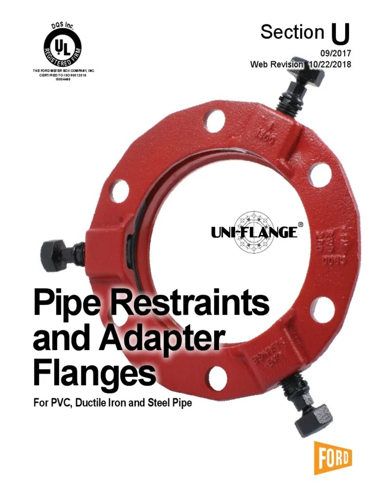 Adapter Flange For PVC AWWA C900 PDF PDF Pipe (Fluid Conveyance