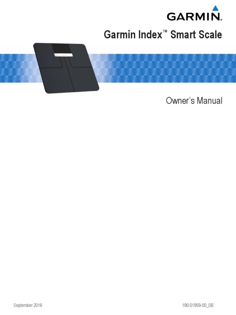 Garmin Scale PDF Body Mass Index Wi Fi