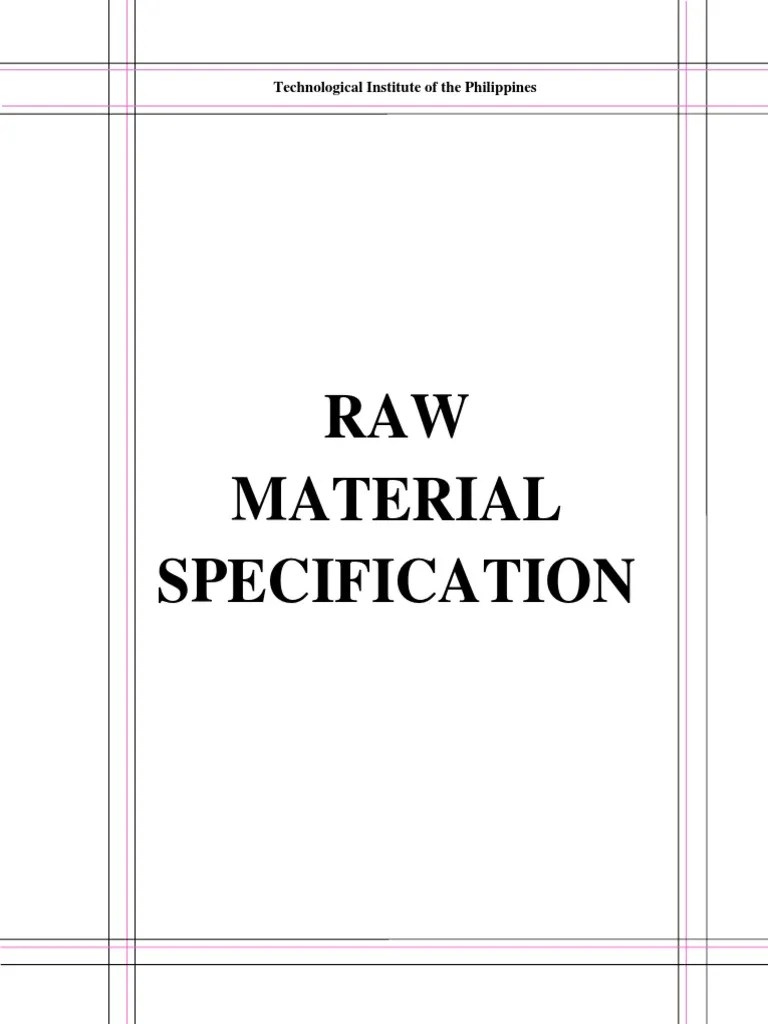 08 Raw Material Specifications PDF Nitric Acid Personal