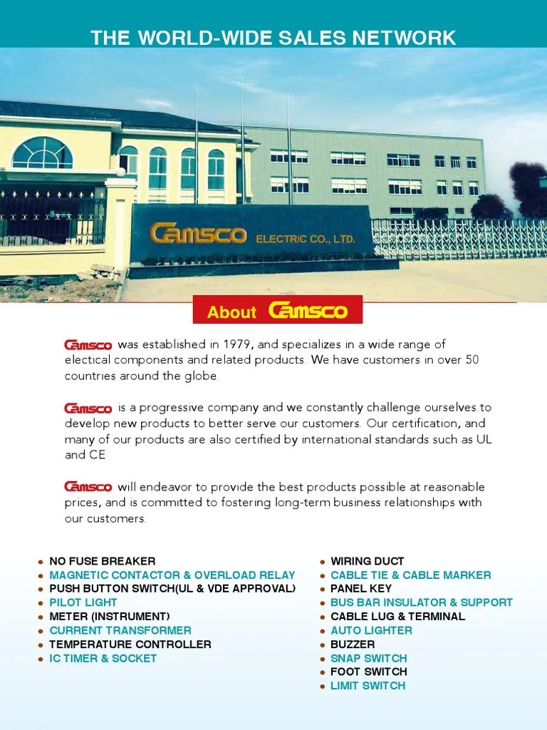 Camsco E Catalog PDF | PDF | Ac Power Plugs And Sockets | Switch