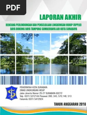 Laporan Akhir RPPLH-D3TLH Sumber Daya Air Kota Surabaya PDF | PDF