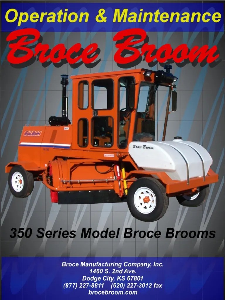 350 Series Broom Operators Manual | PDF | Valve | Axle