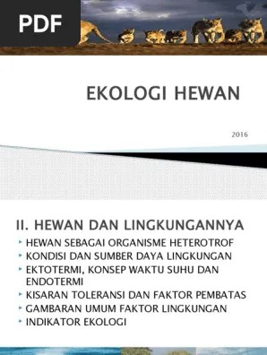 Hewan Dan Lingkungannya | PDF