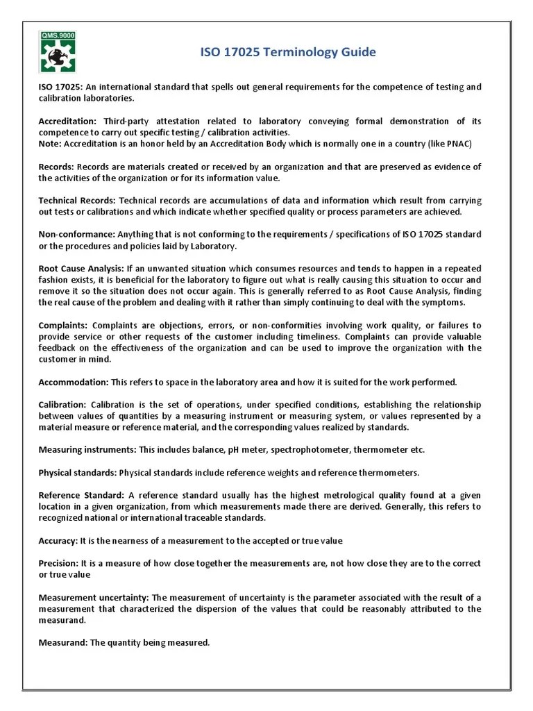 ISO 17025 Guide PDF Confidence Interval Measurement