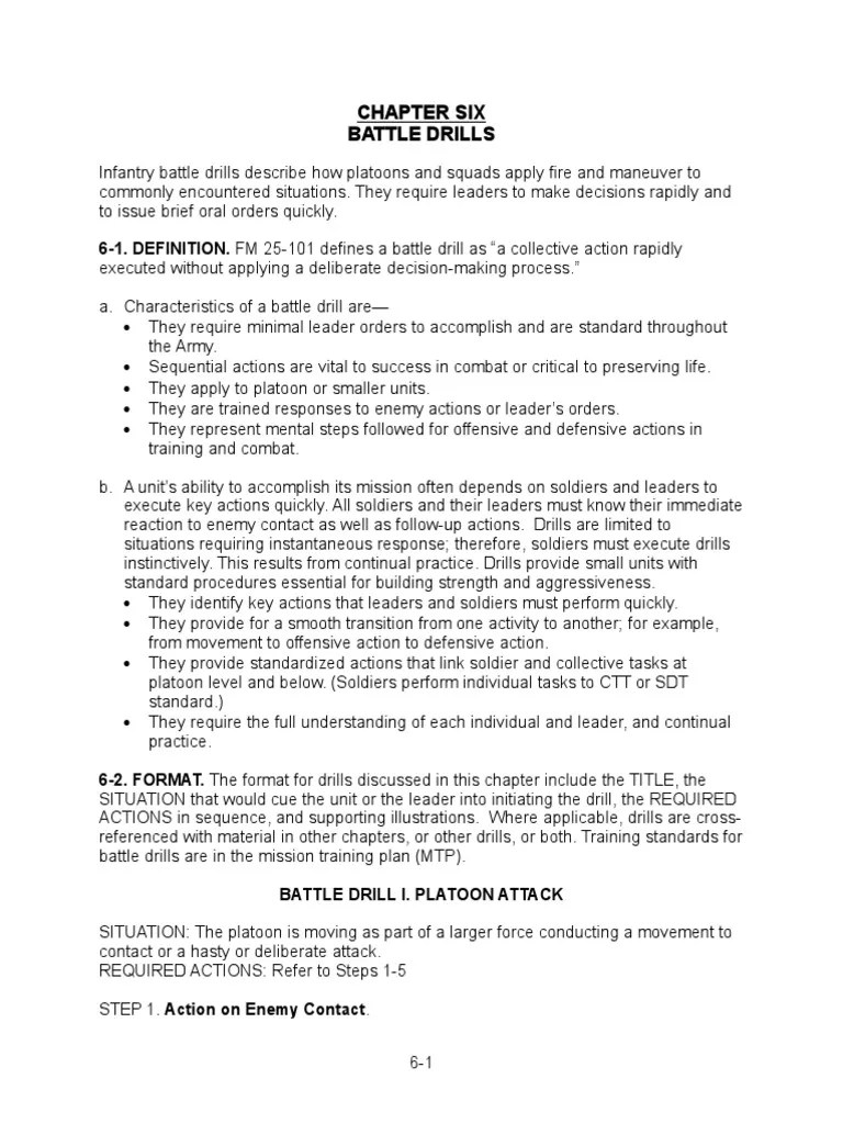 Battle Drills PDF Platoon Company (Military Unit)