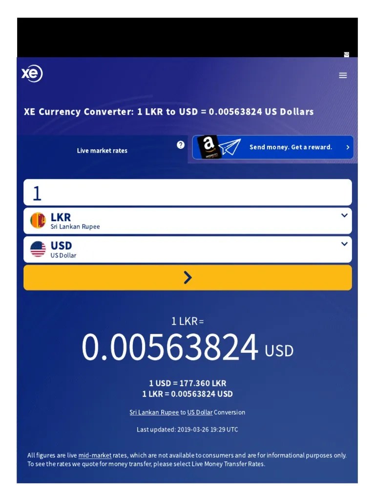 WWW Xe Com Currencyconverter Convert Amount 1 From LKR To USD PDF PDF