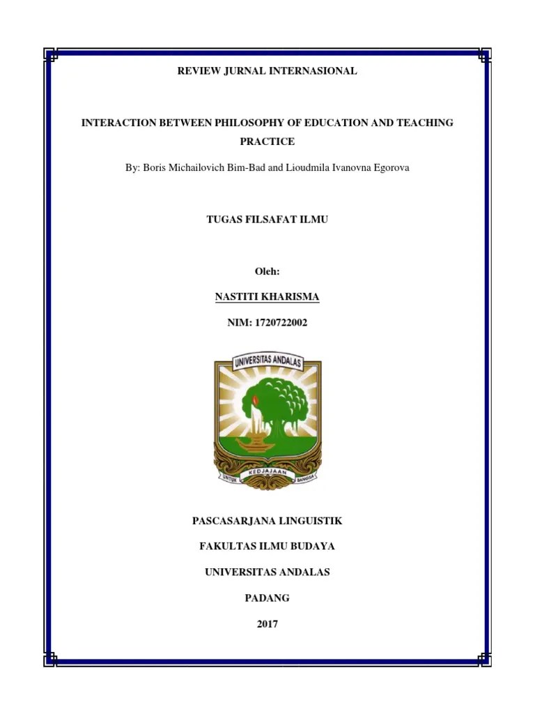 Review Jurnal Internasional Filsafat Ilmu