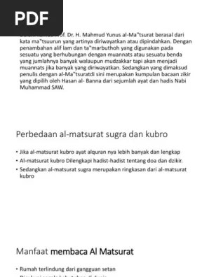 Al Matsurat | PDF