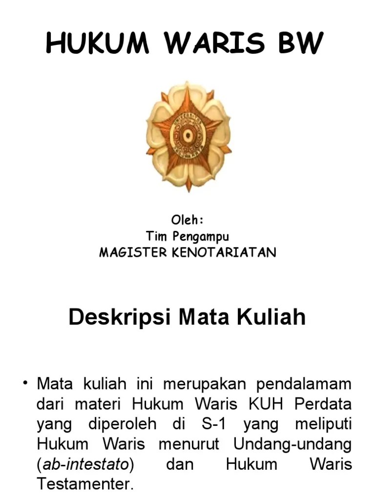 HUKUM WARIS BW