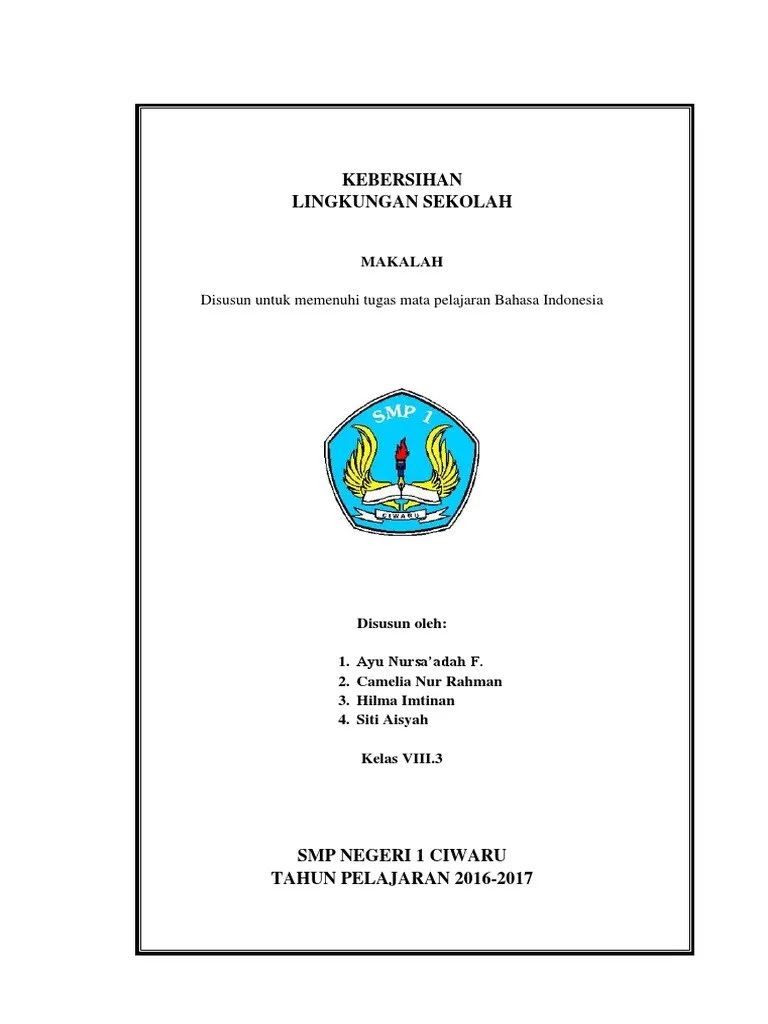 Makalah Kebersihan Lingkungan Sekolah Viii.3 | PDF