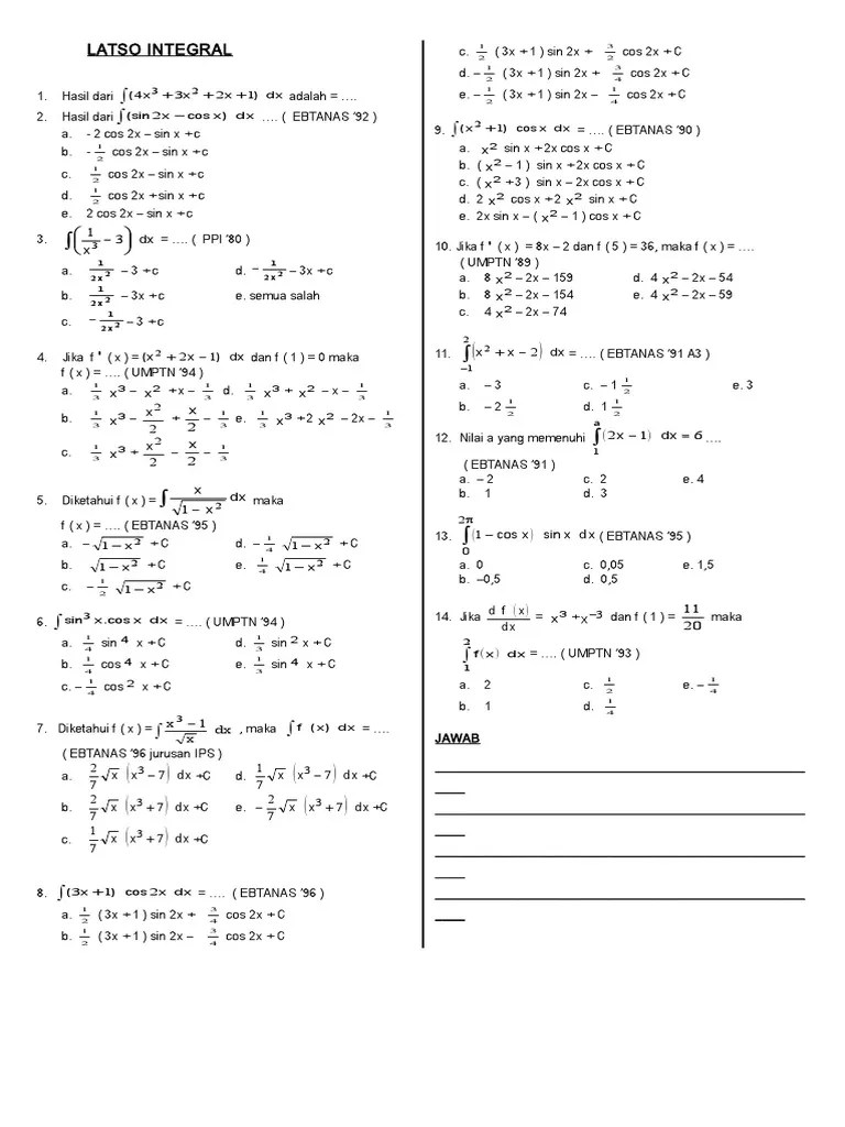Soal Integral | PDF