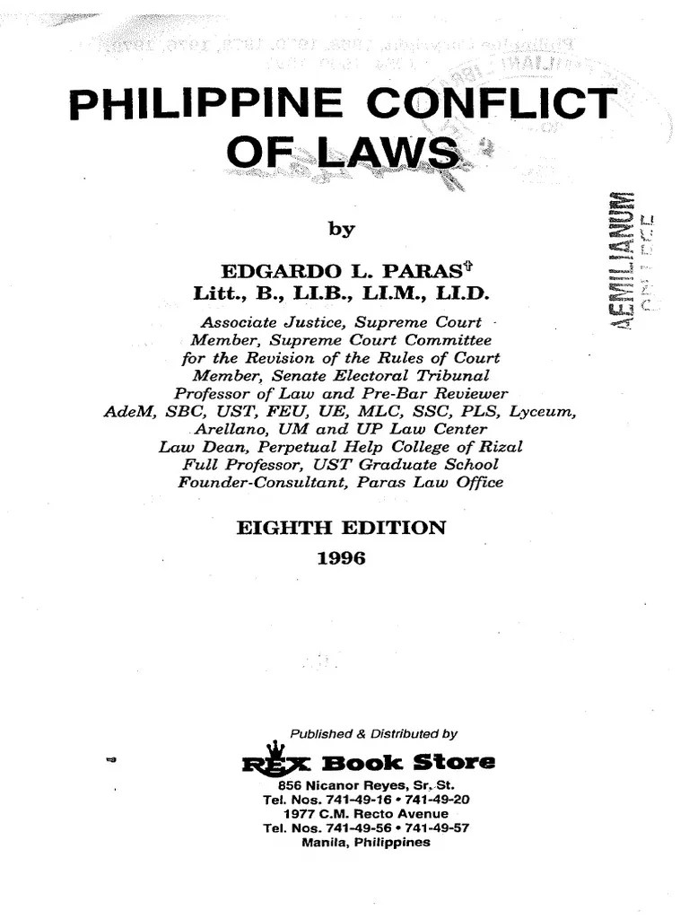 PhilippineConflictOfLaws(1).pdf Annulment Will And Testament