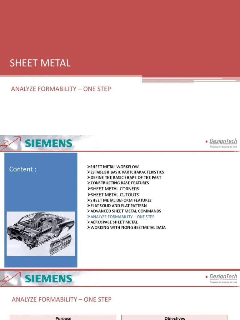 Sheet Metal Analyze Formability One Step PDF Sheet Metal