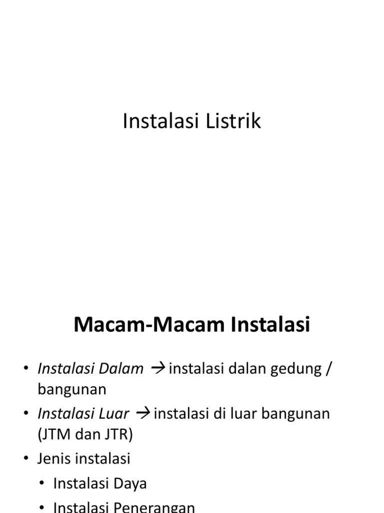 Instalasi Listrik | PDF