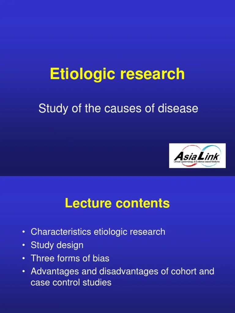 Etiologic Research Study of The Causes of Disease PDF Cohort Study