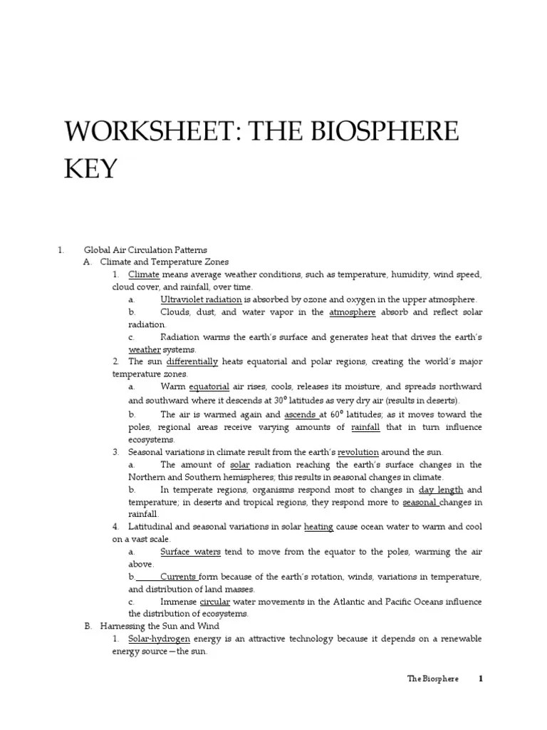 Humans In The Biosphere Worksheet Answers Nidecmege