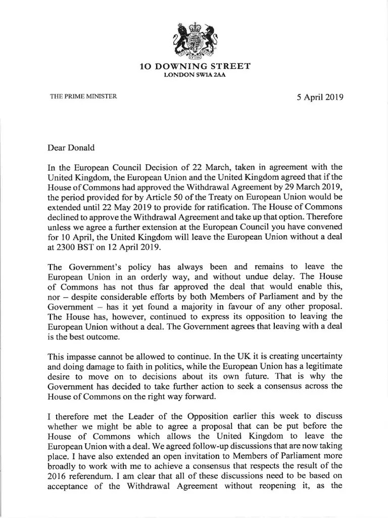 PM Letter to His Excellency Mr Donald Tusk
