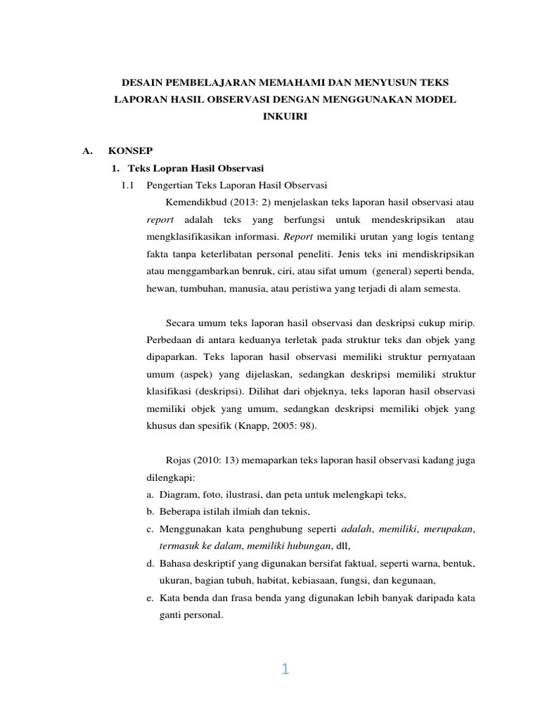Ciri Ciri Teks Laporan Hasil Observasi Brainly Terkait Teks