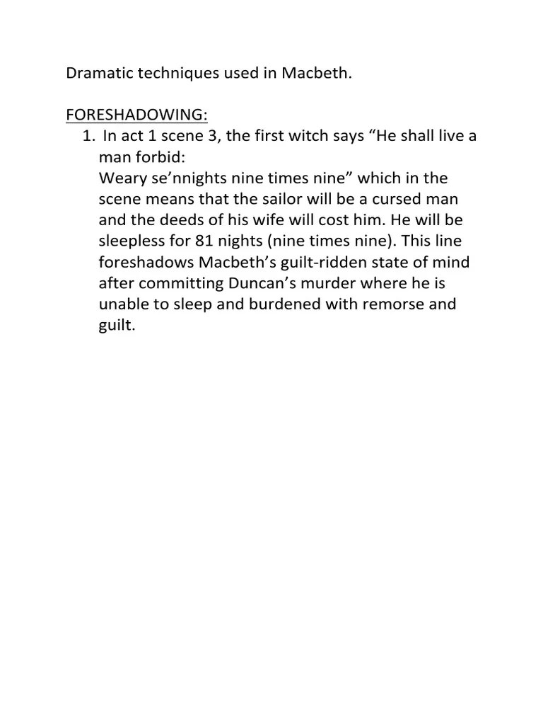 Dramatic techniques used in Macbeth.docx