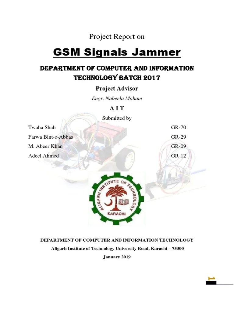 Signal Jammer Project Report PDF Mobile Phones Capacitor