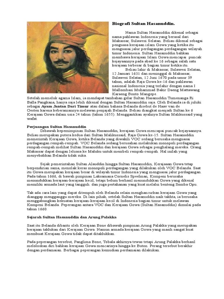 Biografi Sultan Hasanuddin | PDF