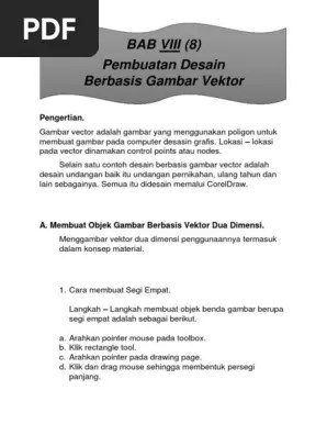 Bab Viii (8) Pembuatan Desain Berbasis Gambar Vektor: Pengertian | PDF