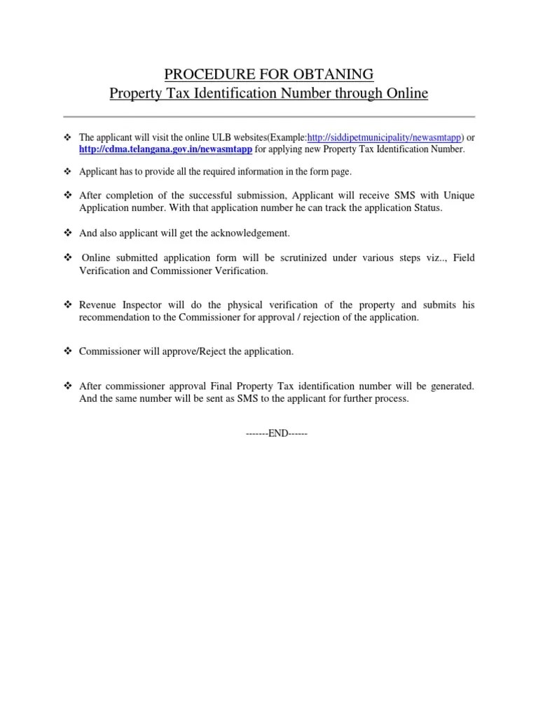 A StepbyStep Guide to Obtaining a Property Tax Identification Number