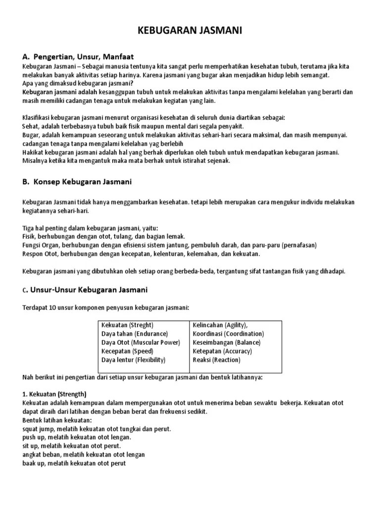 Kebugaran Jasmani Lengkap | PDF