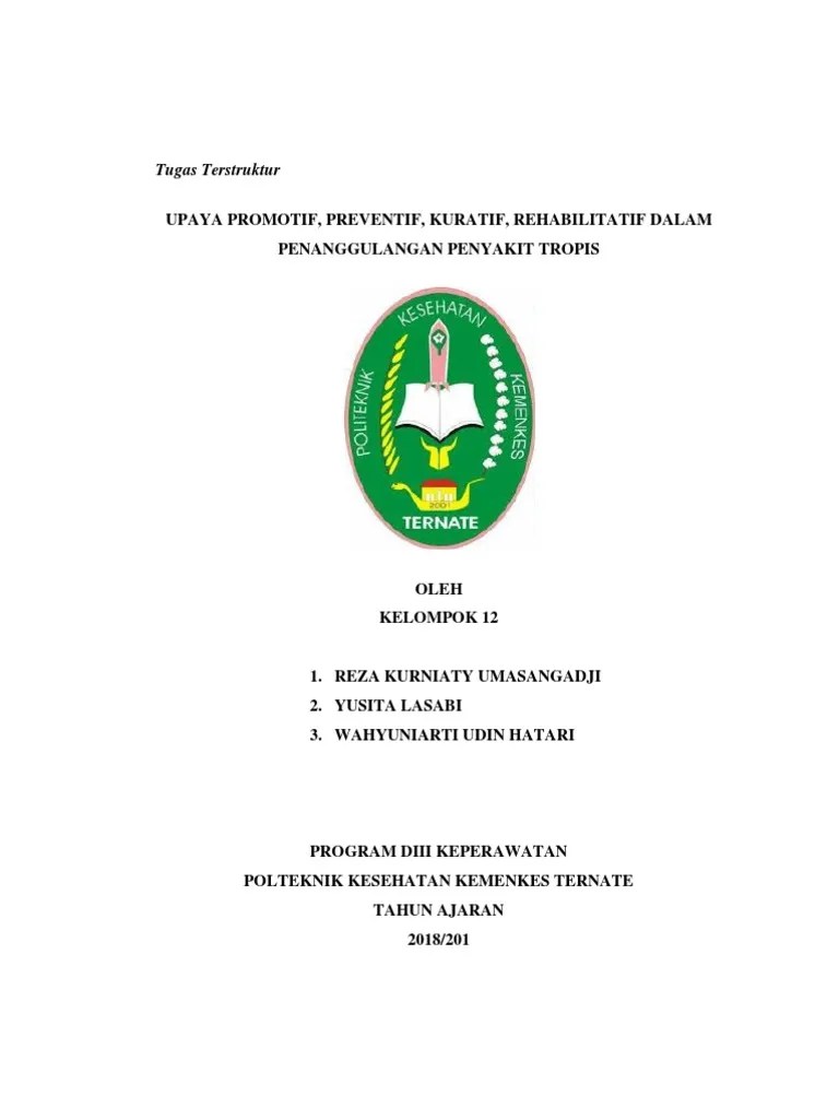 Upaya Promotif, Preventif, Kuratif, Rehabilitatif Dalam Penanggulangan  Penyakit Tropis | PDF