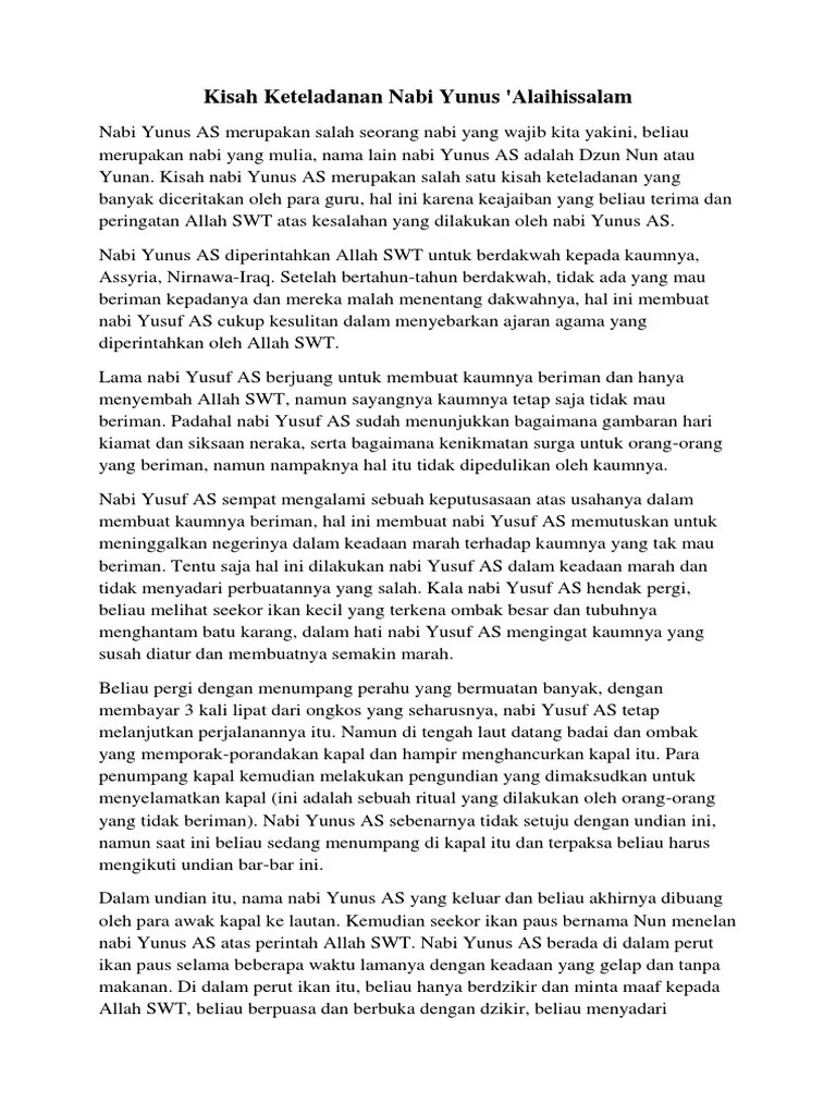 Cerita Singkat Keteladanan Nabi Saleh As