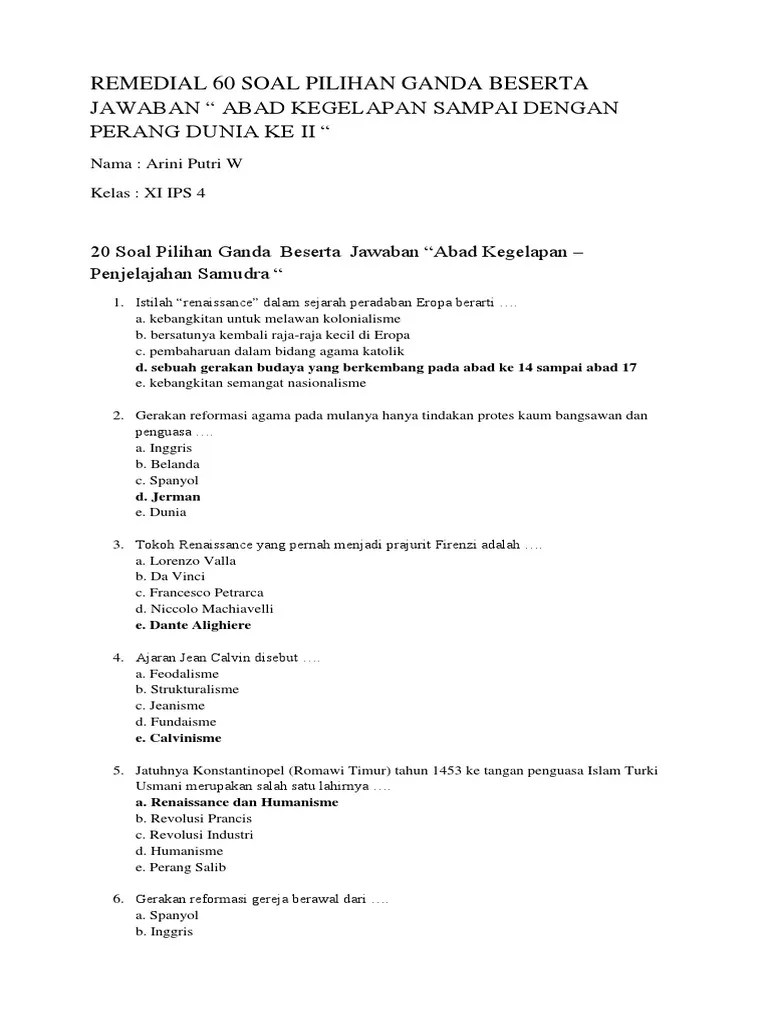 Soal Pg Tentang Tokoh Modernisasi Islam Beserta Jawabannya