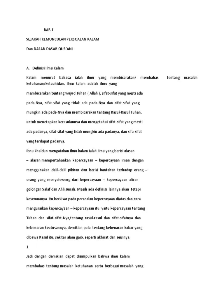 Jelaskan Pengertian Ilmu Kalam Menurut Ibnu Khaldun - Terkait Ilmu