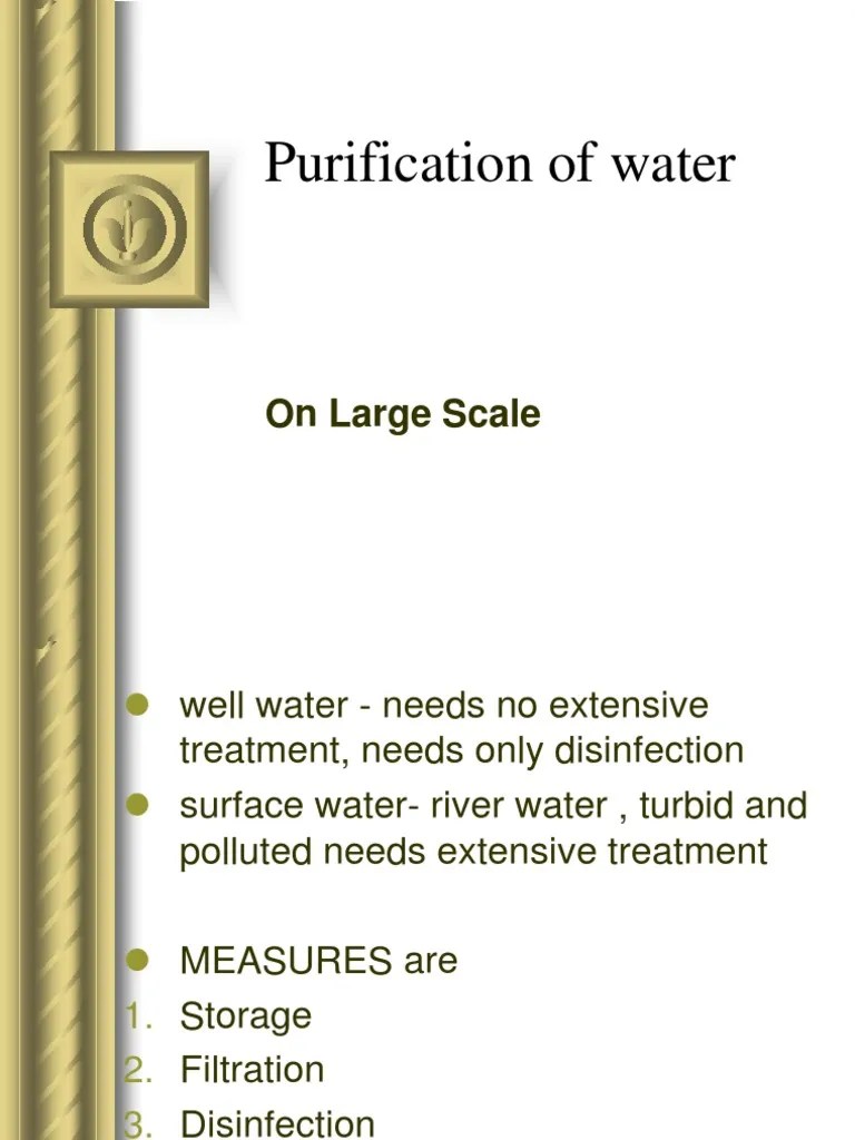 22613350PurificationWaterlargeScale.ppt Filtration Water