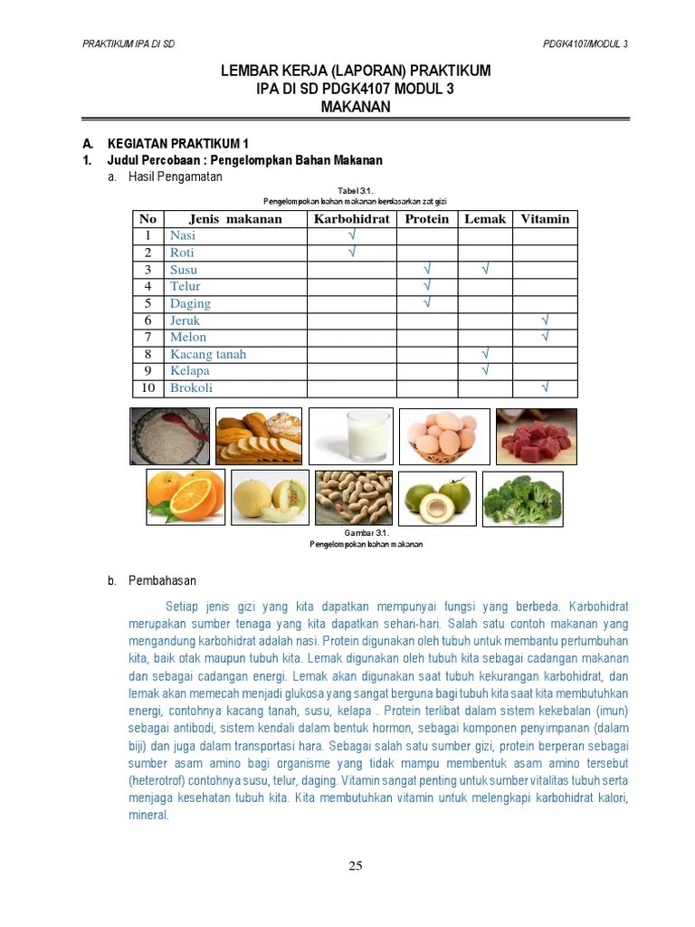 Contoh Laporan Praktikum Ipa Uji Karbohidrat - Nusagates