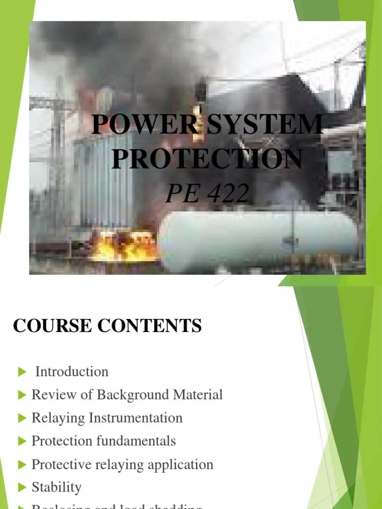 Chapter 1 Introduction To Power System Protection PDF Power