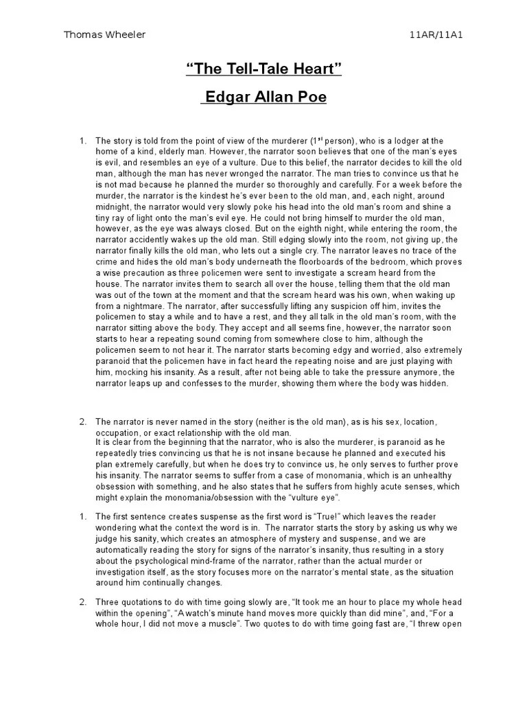 Questions The Tell Tale Heart PDF