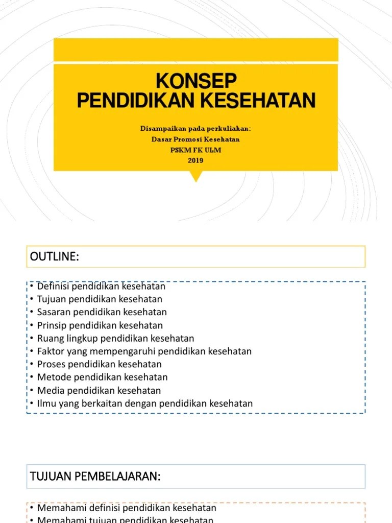 Materi 2 Konsep Pendidikan Kesehatan | PDF