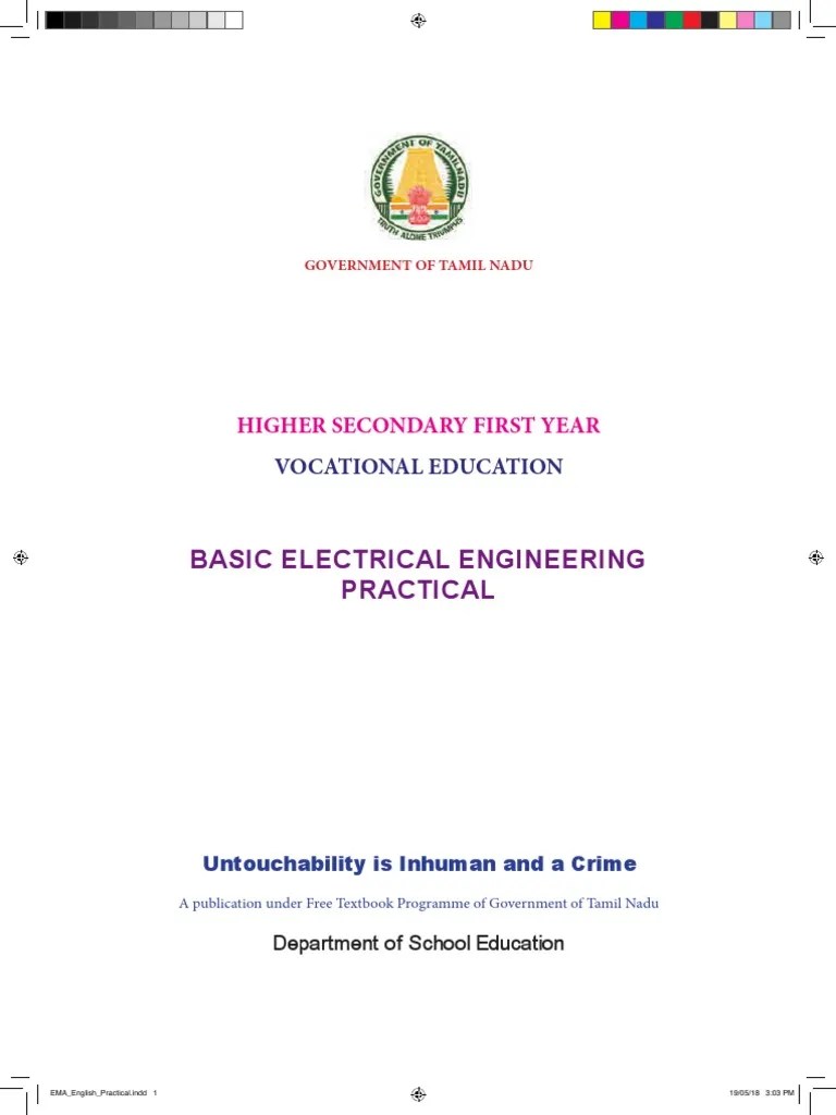Basic Electrical Engineering - Practical English Medium - 20.5.18 PDF