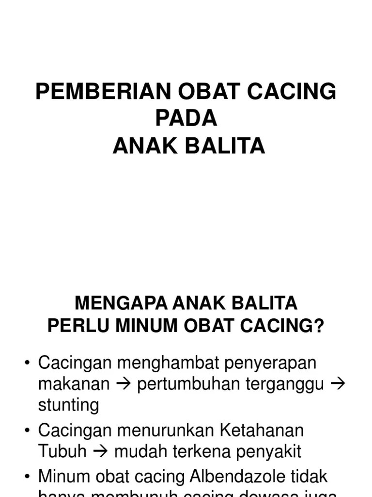 Obat Cacing | PDF