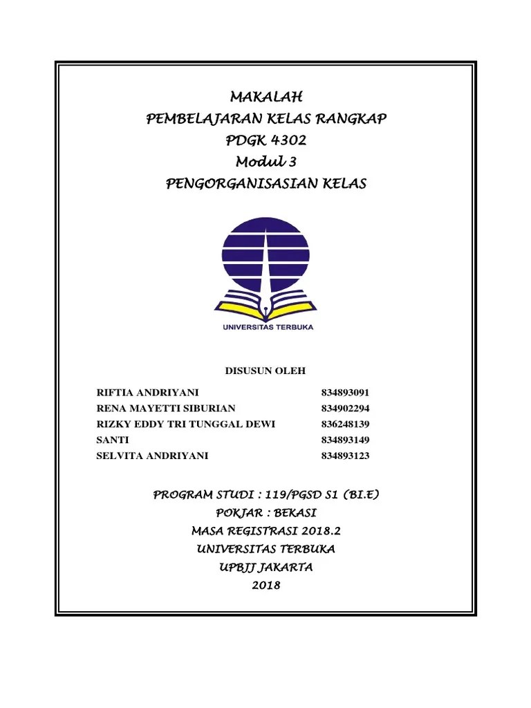 Makalah Pembelajaran Kelas Rangkap PDGK 4302 Modul 3