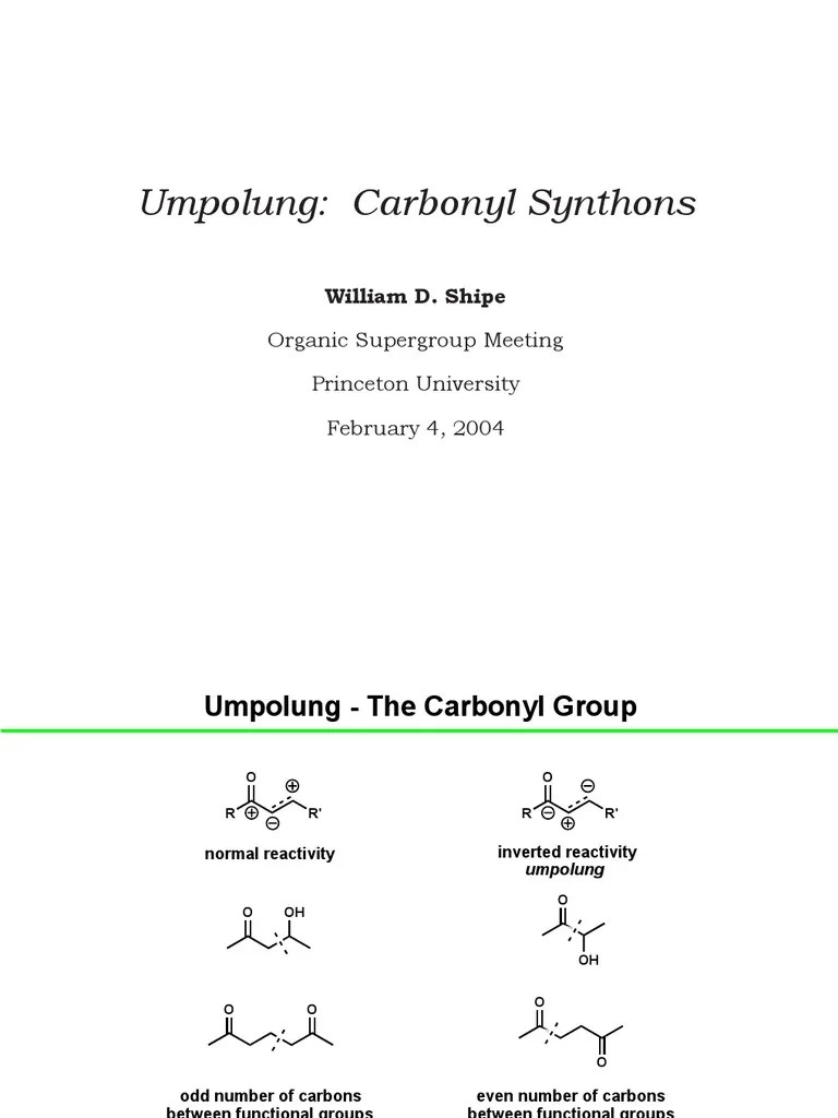 Umpolung2 Aldehyde Ketone