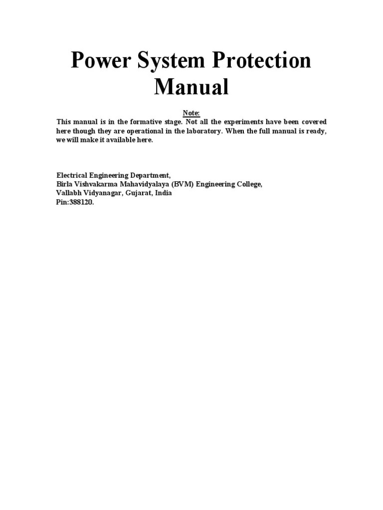 Relay Setting Calculation PDF Relay Electrical Substation