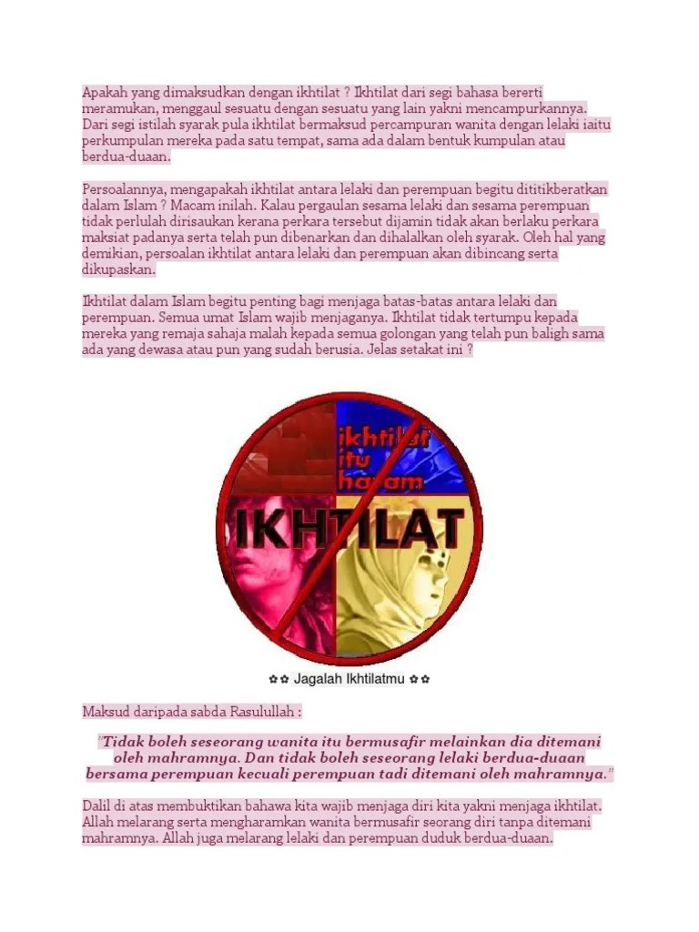 Apakah Yang Dimaksudkan Dengan Ikhtilat PDF