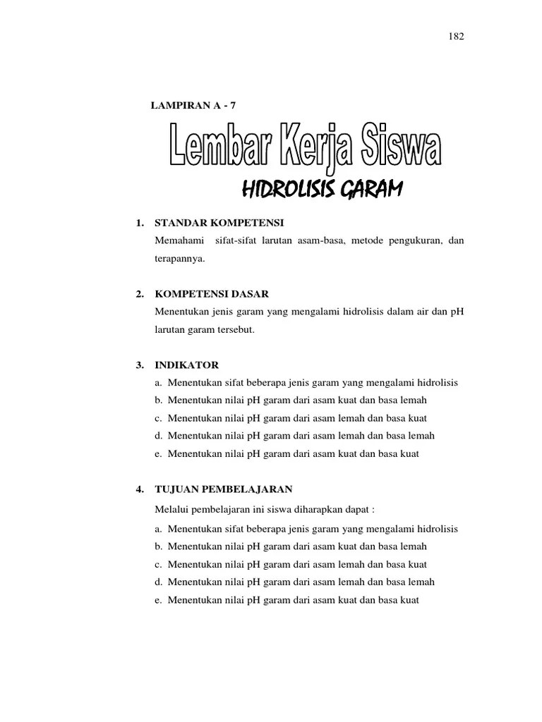 A-7 Lembar Kerja Siswa | PDF