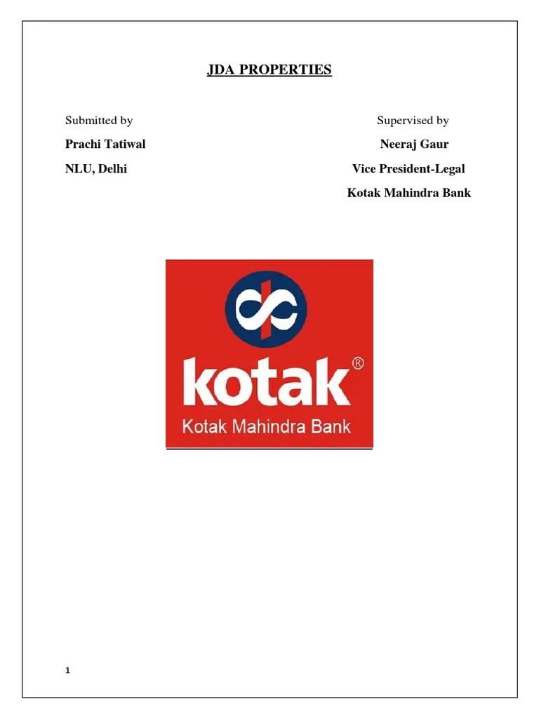 JDA Properties Submitted by Supervised by PDF Lease Mortgage Law